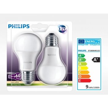 Philips Led žárovka E27 9W 2700K 806lm 60W A60 NonDim Teplá bílá