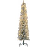 HOMCOM Umělý vánoční stromek 210 cm se 180 LED světly, skládací základna – Hledejceny.cz