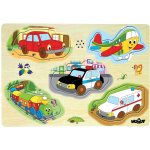 Woody puzzle muzikální dopravní prostředky zvukové set 5 dílků – Zbozi.Blesk.cz