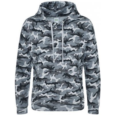 Just Hoods mikina s kapucí JH014 Grey Camo – Zboží Mobilmania