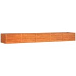 vidaXL vyvýšený záhon rezavý 400 x 80 x 45 cm cortenová ocel – Sleviste.cz