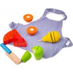 Bigjigs Toys dřevěné krájecí ovoce se zástěrou – Zboží Dáma