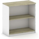 Mirelli, Kancelářský regál 800 x 400 x 800 mm, bílá/dub sonoma – Zboží Dáma