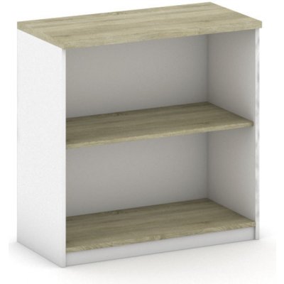 Mirelli, Kancelářský regál 800 x 400 x 800 mm, bílá/dub sonoma – Zboží Dáma