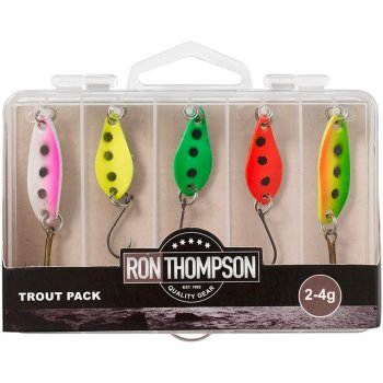 Ron Thompson Sada Třpytek Trout Pack 1 2-4g 5ks + Lure Box