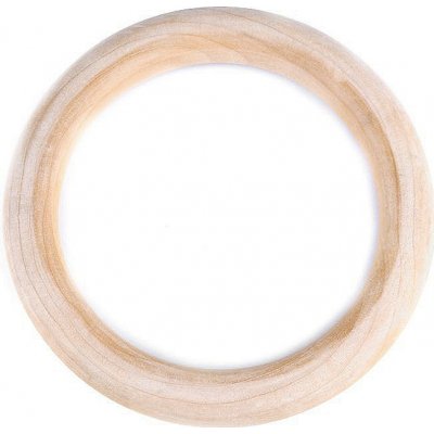 Prima-obchod Dřevěný kruh / macrame, ucha na tašky vnější Ø11,2 cm, barva přírodní sv. – Sleviste.cz