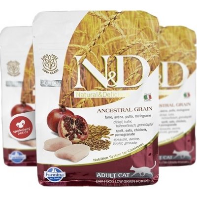 N&D Ancestral Grain Cat Adult Chicken & Pomegranate Pro dospělé kočky 0,3 kg – Zboží Mobilmania