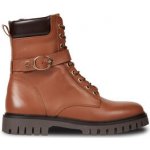 Tommy Hilfiger polokozačky Buckle Lace Up Boot FW0FW06734 Natural Cognac – Hledejceny.cz