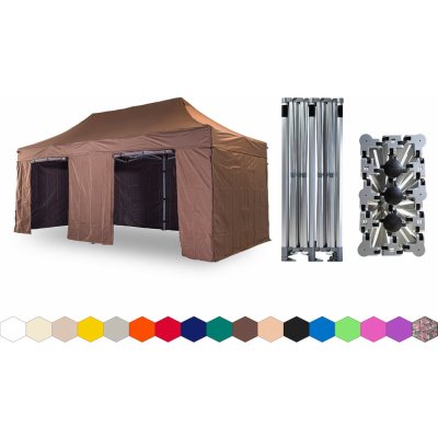 TENTino BIG HEXAGON 4x8 m 10A HNĚDÁ – Hledejceny.cz