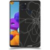 Pouzdro a kryt na mobilní telefon Samsung Pouzdro ACOVER Samsung Galaxy A21s s motivem Line Flower I