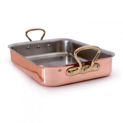 Mauviel měděný pekáč s bronzovými uchy 40x30cm – Zboží Mobilmania