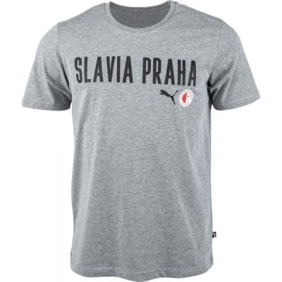 Puma Slavia Prague Graphic Tee DBLU pánské triko šedá