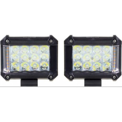 LED světla obdélníková bílé/oranžové, 19W, 19xLED, ECE R10, 2ks – Hledejceny.cz