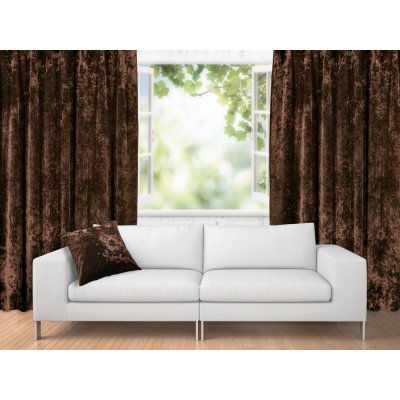 Biante Dekorační sametový závěs Diana DI-004 Tmavě hnědý 145x230 cm – Zboží Mobilmania