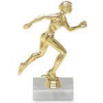 Figurka běh žena 12 cm zlato včetně podstavce – Zboží Dáma