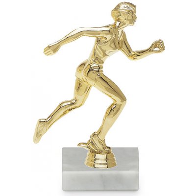 Figurka běh žena 12 cm zlato včetně podstavce – Zboží Dáma