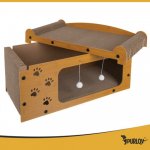 Purlov Škrabadlo dvoupatrový dům 29 x 55 x 29 cm – Zboží Mobilmania