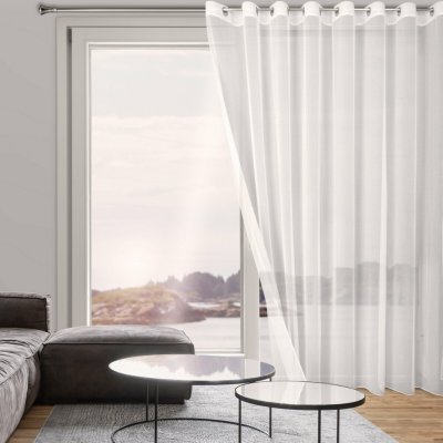 EUROFIRANY ZÁCLONA NA KROUŽCÍCH TAMINA 350X250 CM BÍLÁ – Hledejceny.cz