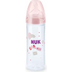 Nuk First Choice láhev plastová silikonová savička New classic Růžová + tyrkysová 250ml