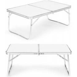MODERNHOME HTA40B WHITE Turistický malý skládací stolek 60 x 40 cm bílý