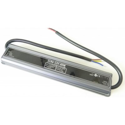 T-LED, LED zdroj 12V 60W IP67 SLIM-12V-60W