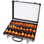 EXTOL PREMIUM Frézy tvarové do dřeva s SK plátky, sada 35ks, stopka 8mm – HobbyKompas.cz