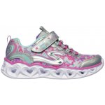 Skechers S Lights Heart Lights Rainbow Lux silver multi – Zboží Dáma