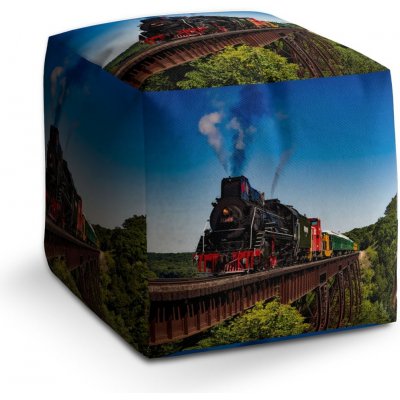 Sablio taburet Cube vlak na mostě 40x40x40 cm – Zboží Mobilmania