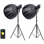 Redhead set dvou světel a příslušenství Bi-Color LX-22B 230W GL120RGB 2 světla 2 stativy 2 softboxy 90 cm – Zboží Živě