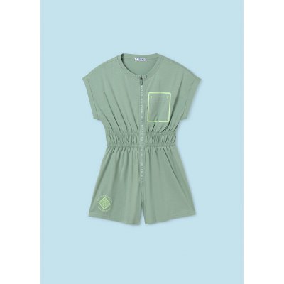 Mayoral overal s krátkým rukávem a zipem tmavá mint – Sleviste.cz
