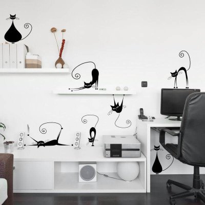 INSPIO Samolepka na zeď - Kočky a kočičky zvířata rozměry 80x90 – Zboží Mobilmania