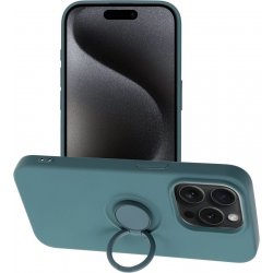 Pouzdro Forcell SILICONE RING APPLE IPHONE 15 PRO MAX zelené