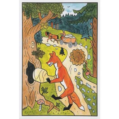 Pohlednice J. Lada - O chytré kmotře lišce – Zboží Dáma