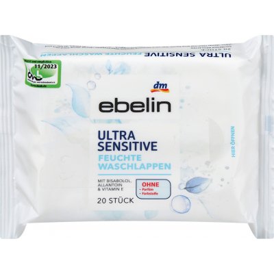 ebelin vlhčené pleťové ubrousky Ultra Sensitive 20 ks – Zbozi.Blesk.cz