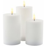 Sirius Sada dobíjecích LED svíček Smilla White 3 ks ø7,5x H10/12,5/15 cm| bílá – Hledejceny.cz