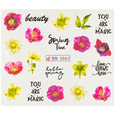 BIO nails Vodolepka BN 2061 květy a nápisy – Hledejceny.cz