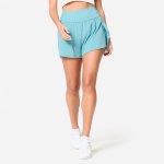 Decathlon dámské fitness kraťasy elastické 2 v 1 modrá – Zbozi.Blesk.cz