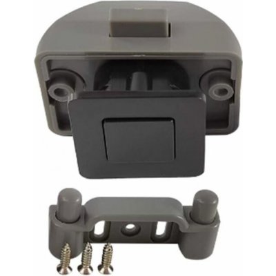 Nábytkový zámek do karavanů hranatý černý (push-lock) – Sleviste.cz