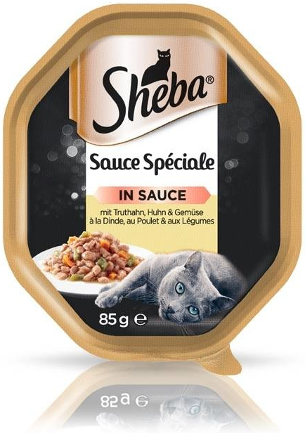 Sheba Sauce Speciale s krůtím a kuřecím masem Tác 85 g