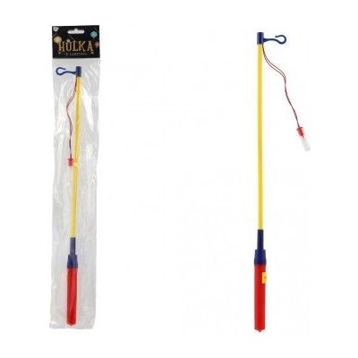 Hůlka k lampionu svítící plast 50cm na baterie v sáčku 9x57x2cm – Zboží Dáma