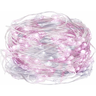 SPRINGOS LED řetěz Nano Duo 2 m 20 LED 2x AA bílá růžová CL0013 – Hledejceny.cz