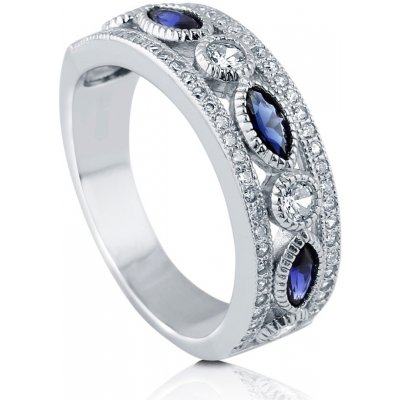 Olivie Stříbrný prsten Modré tajemství 3772