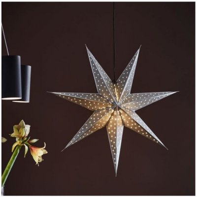 Markslöjd 705788 Vánoční dekorace GLITTER 1xE14 25W 230V pr. 75 cm stříbrná ML1173 – Hledejceny.cz