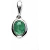 Prsteny Čištín Stříbrný přívěsek přírodní smaragd 8x P 1355