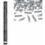 Vystřelovací konfety stříbrné metalické pásky 60 cm – Sleviste.cz