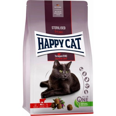 Happy Cat NEW Sterilised Voralpen Rind Hovězí 1,3 kg