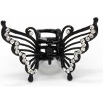 Kovový skřipec - motýl Barva: černá – Zboží Dáma