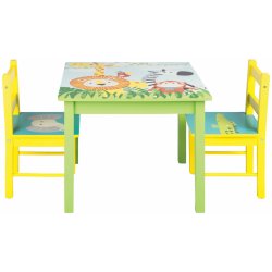 Dětský stoleček s židličkou Livarno Home stůl se 2 židličkami Safari