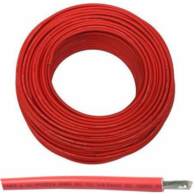 Solární kabel PV1-F 10mm2, 1kV - červený, 100m balení; PV10-100-R – Hledejceny.cz