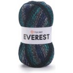 Yarn Art příze Everest 7054 tyrkysová, modrá, šedá – Zboží Mobilmania